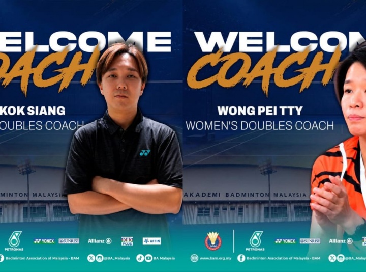 TEO KOK SIANG AS MIXED DOUBLES COACH AND WONG PEI TTY AS WOMEN'S DOUBLES COACH